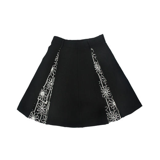 fragileheart易碎商店 春季新款拼接花色短裙a字百褶裙半身裙女 商品图3