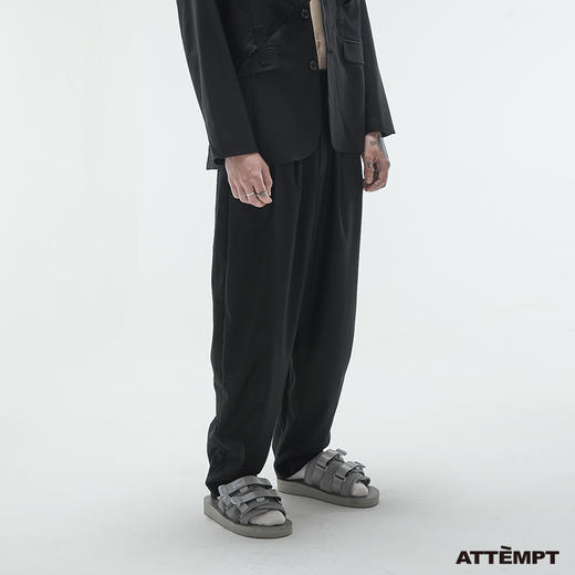 ATTEMPT 定番产品 宽松立体剪裁垂感西裤 商品图2