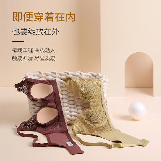 【首推】万康专利款蕾丝背心文胸女士内衣兔子耳朵内杯超薄款夏天文胸聚 商品图3