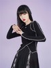 fragileheart易碎商店黑白针织拼接打底衫修身圆领长袖春季T恤女 商品缩略图0