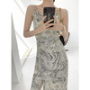 【唯美水墨风】法式印花吊带连衣裙 收腰显瘦 凸显气质 侧开叉 商品缩略图3