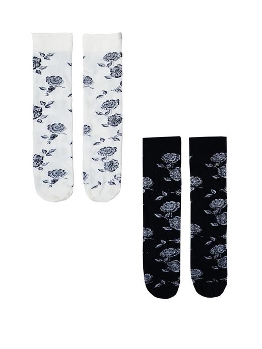 fragileheart易碎商店 原创设计 玫瑰中筒袜女秋（不退不换） 商品图3