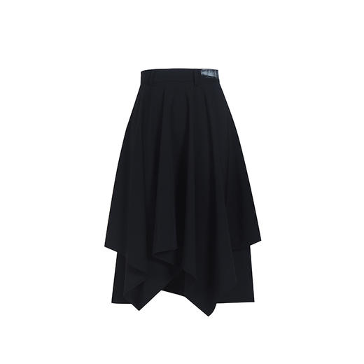 WHISTLEHUNTER(WSTHT)双开合侧拉链长裙不规则下摆垂感百搭半身裙 商品图4