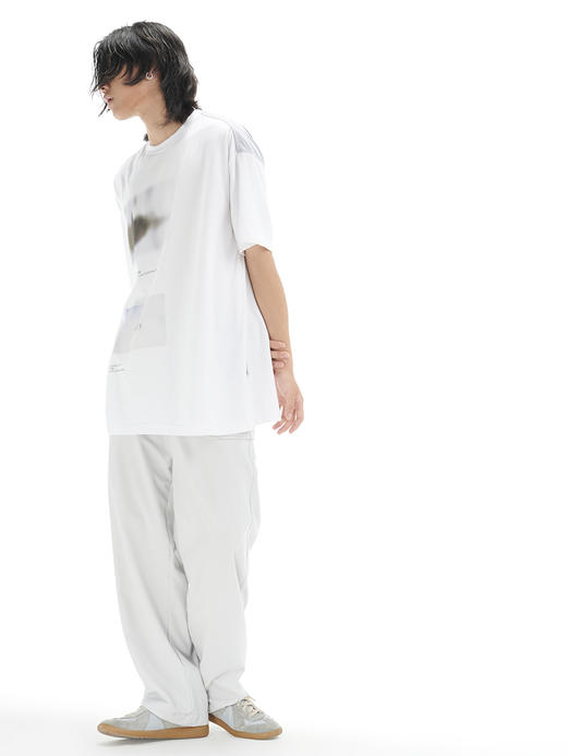 TERRAINCOGNITA21SS马赛克主题印花短袖宽松拼接百搭印花T恤男女 商品图0