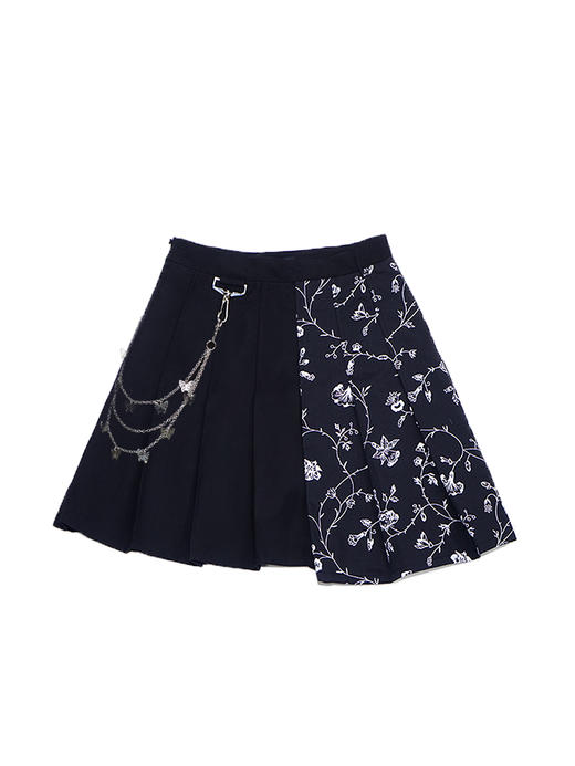 FragileHeart 原创设计感易碎商店新款少女拼接百褶裙女春a字短裙 商品图3