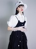 fragileheart易碎商店黑色吊带连衣裙女春夏可爱小花赫本风小黑裙 商品缩略图0