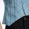 HOLONOMIC 原创不规则短款设计感小众条纹翻领衬衫 商品缩略图3