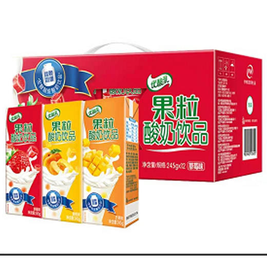【25元/箱】伊利果粒酸奶饮品245ml*12（0400989） 商品图0