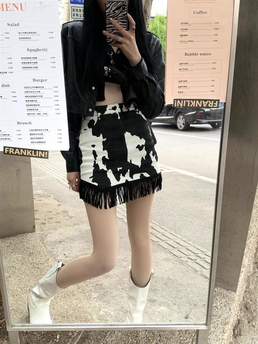 MATEMATE原创超奶奶牛流苏半身裙 商品图1