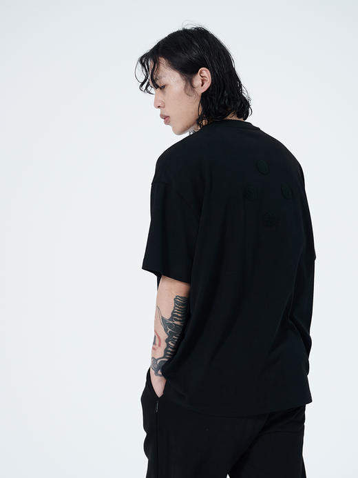 TERRAINCOGNITA2021SS春夏新款毛巾绣双领解构宽松主题印花短袖男 商品图1