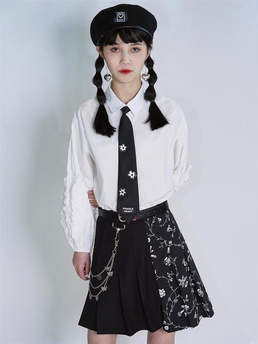 FragileHeart 原创设计感易碎商店新款少女拼接百褶裙女春a字短裙 商品图2