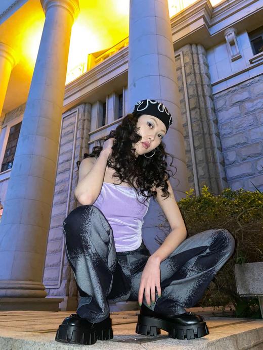 EhK 三色时髦 丝绒质感 链条胸衣吊带背心 商品图2