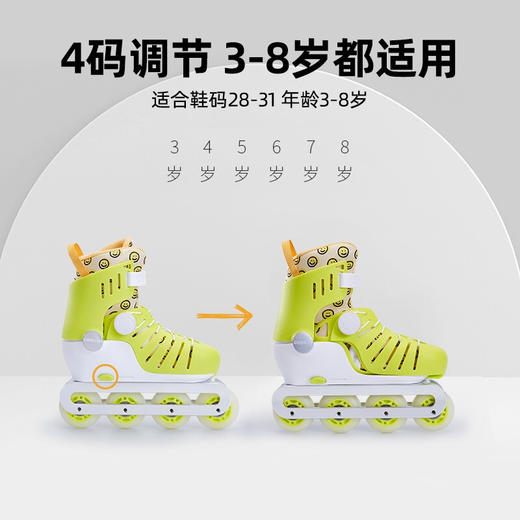 酷骑COOGHI 轮滑鞋 溜冰鞋4码可调  4-7岁  KQ 商品图7