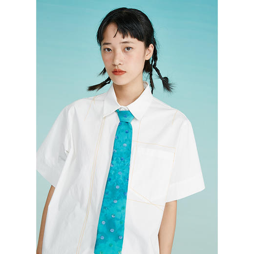 HOLONOMIC 原创设计网纱扎染波点领带 商品图3