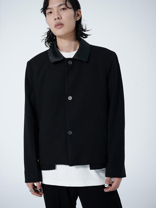 TERRAINCOGNITA2021SS春夏新款百搭短款丝绸质感拼接夹克外套男女 商品图1