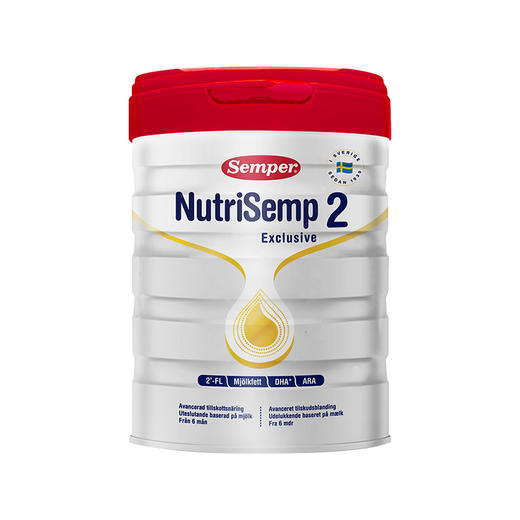 [瑞典]森宝2段高端营养HMO配方婴幼儿奶粉800克. Semper NutriSemp2 Exclusive 800g 商品图0