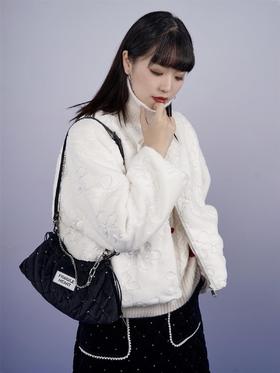 fragileheart易碎商店 刺绣花朵毛绒短款外套女春夏百搭宽松上衣