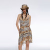 HOLONOMIC「第八大陆」原创印花设计感小众修身抽褶吊带连衣裙 商品缩略图0