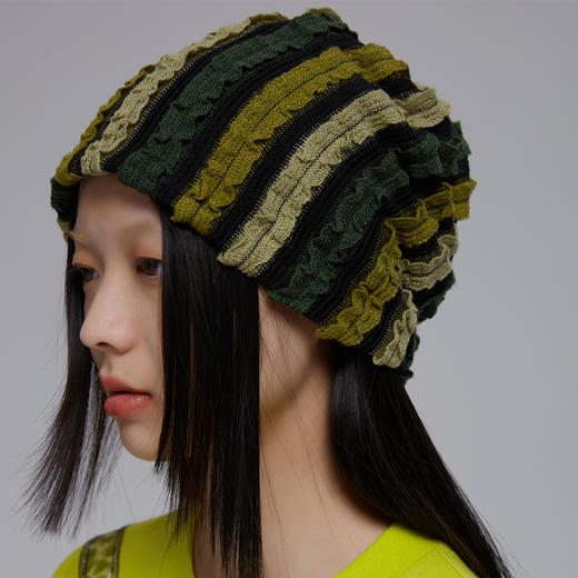 HOLONOMIC 原创设计立体肌理感叠堆帽 商品图2