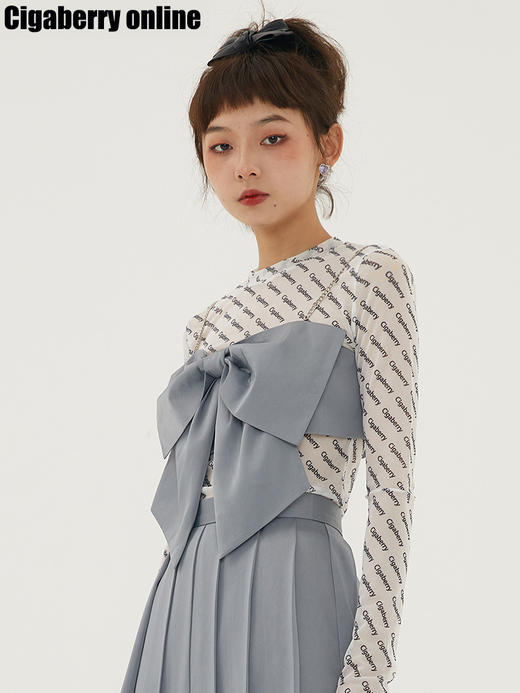 Cigaberry2021春夏立体蝴蝶结造型链条吊带上衣百搭单品少女甜酷 商品图2