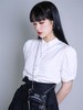 fragileheart原创玫瑰刺绣小高领法式泡泡袖蝴蝶结白衬衫春季上衣 商品缩略图2