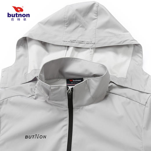 1611巴特侬butnon男士梭织连帽风衣防风透气100%聚酯纤维 商品图3