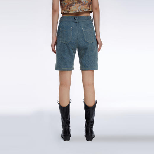 HOLONOMIC 原创可拆卸挂包高腰修身炒色牛仔短裤 商品图3