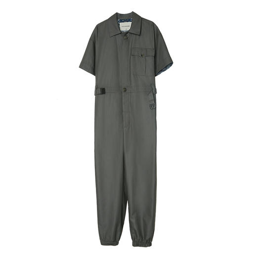 HOLONOMIC 原创设计工装腰果花拼贴宽松垂感束脚连体裤 商品图4