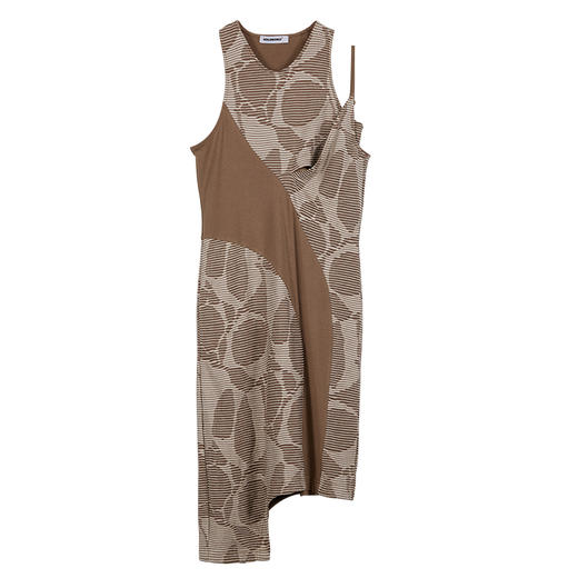 HOLONOMIC 原创拼接修身提花设计感小众印花背心连衣裙 商品图4