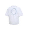WHISTLEHUNTER(WSTHT)春夏纯棉白色渐变印花宽松金属标落肩T恤 商品缩略图4