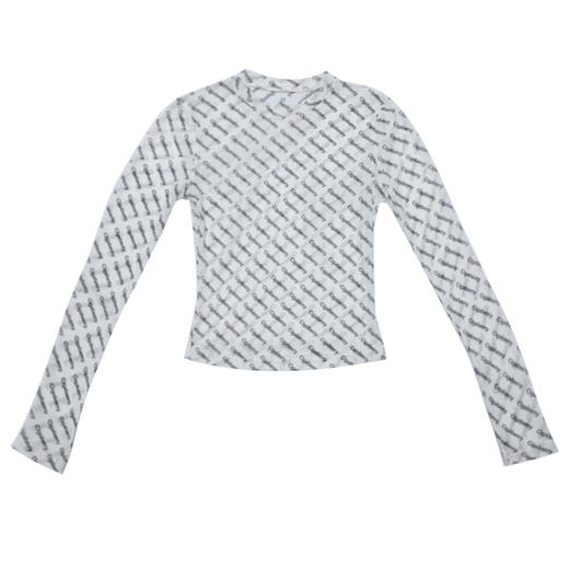 Cigaberry2021春夏英文字母图案弹力百搭打底衫紧身甜酷辣妹修身 商品图4