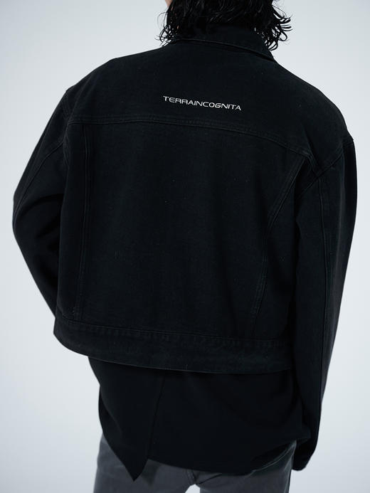 TERRAINCOGNITA2021SS春夏新款短款百搭宽松牛仔夹克外套男女同款 商品图3
