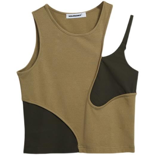 HOLONOMIC 原创不规则撞色拼接修身设计感小众外穿吊带背心 商品图4