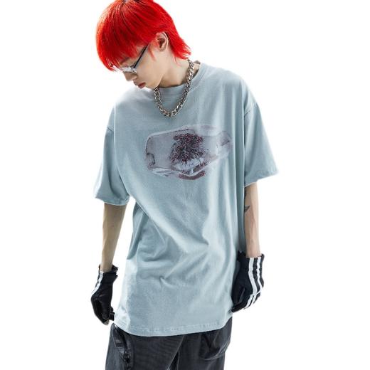 SFTTR 2021SS 立体感3D“冰块花卉”印花宽松廓形男女休闲短袖T恤 商品图3