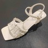 lfgj jeans bj607时尚方头细跟编织带女凉鞋 商品缩略图0