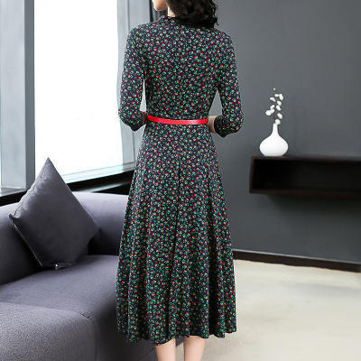 AHM-krwl7587秋季新款气质文艺修身显瘦优雅碎花连衣裙 商品图3