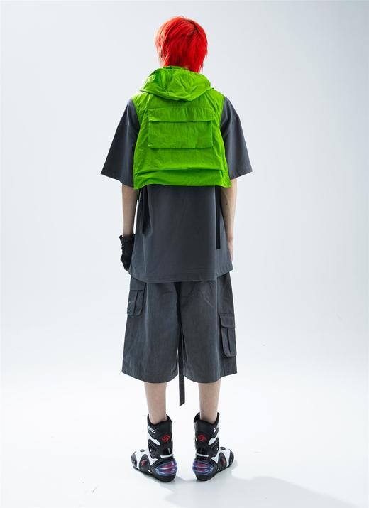 SFTTR 2021SS 可调节连帽立体口袋机能轻薄男女防晒金属尼龙马甲 商品图0