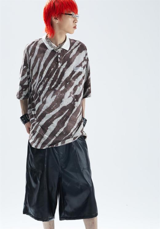 SFTTR 2021SS 大廓形打褶五分造型设计PU皮质男女五分裤先锋短裤 商品图0