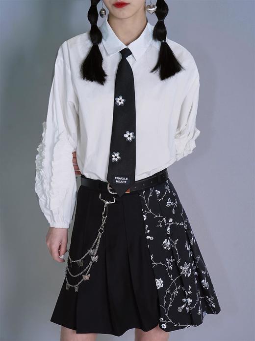 FragileHeart 原创设计感易碎商店新款少女拼接百褶裙女春a字短裙 商品图0