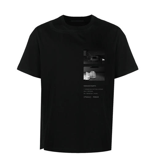 TERRAINCOGNITA2021SS春夏新款毛巾绣双领解构宽松主题印花短袖男 商品图4