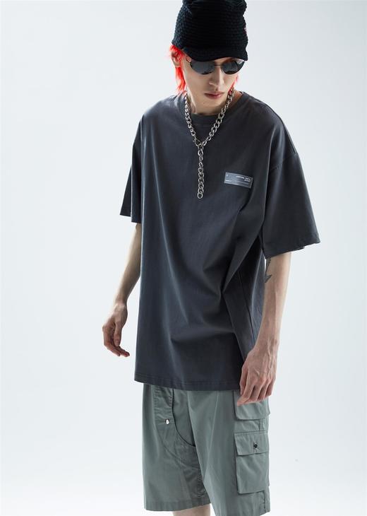 SFTTR 2021SS 基础胶牌重磅廓形圆领六色打底衫宽松男女短袖T恤 商品图1