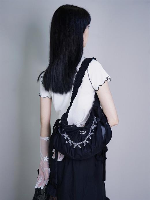 fragileheart原创高级感腋下包易碎商店蝴蝶结斜挎日系饺子包女夏 商品图0