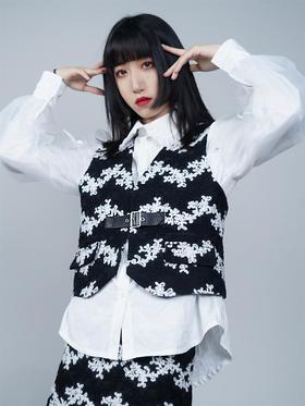 fragileheart易碎商店 原创皮扣毛呢马甲女春季外穿时尚背心上衣