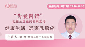 谢群副主任医师 | 健康生活远离乳腺癌