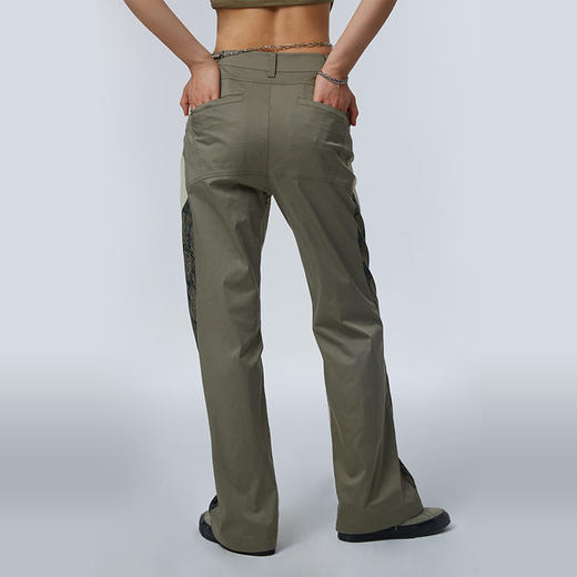 HOLONOMIC 原创不规则蛇纹拼接设计感小众直筒长裤 商品图2