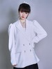 fragileheart易碎商店 白色西装外套女宽松月亮扣羊腿袖女士西服 商品缩略图2