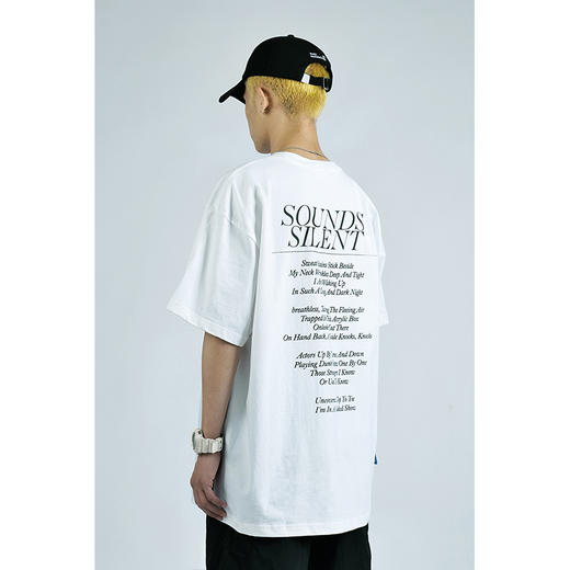 MANUFACTURE BY ATTEMPT "Sounds silent" 诗歌文字短袖T恤 商品图2