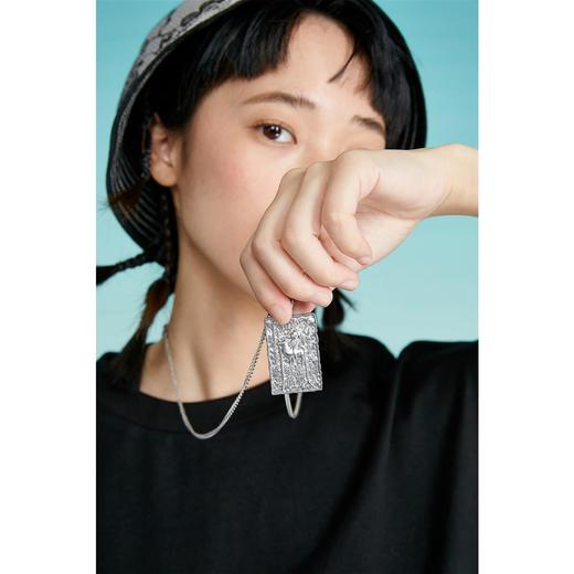 HOLONOMIC 原创设计图案「驅邪擋煞」方形项链 商品图2