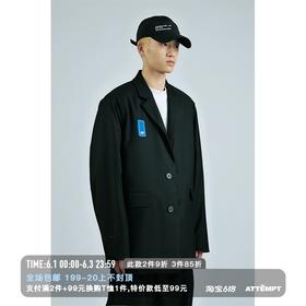 MANUFACTURE BY ATTEMPT 标识廓形西装