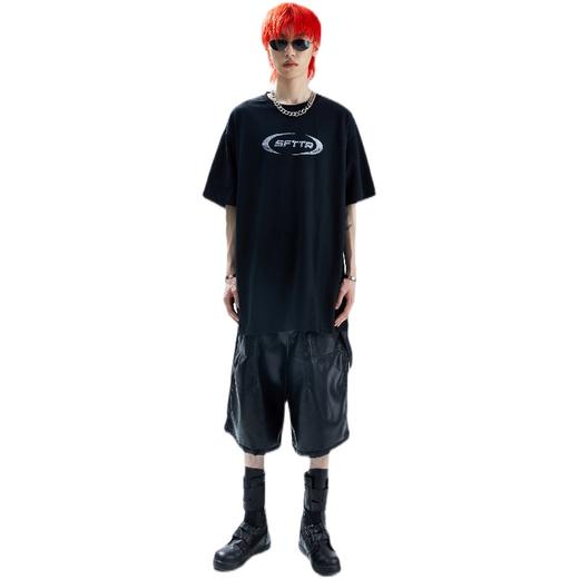 SFTTR 2021SS 括号冰块LOGO立体感印花宽松廓形男女休闲短袖T恤 商品图4